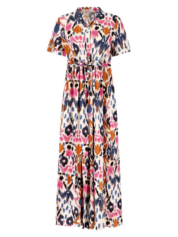 LolaLiza LolaLiza Рокля тип риза  кремаво / нейви синьо / оранжево / магента / черно