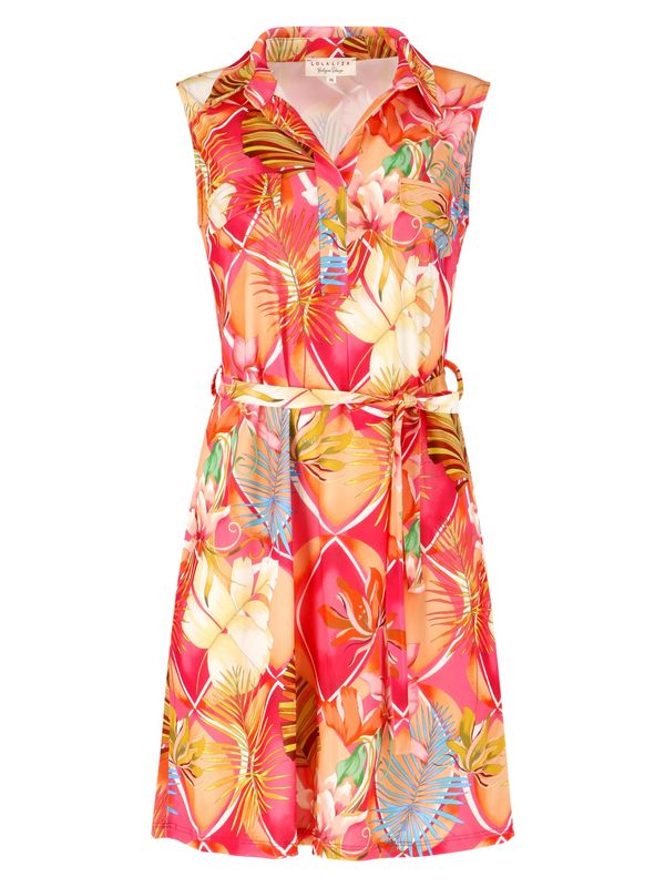 LolaLiza LolaLiza Рокля тип риза  пъстро / тъмнорозово