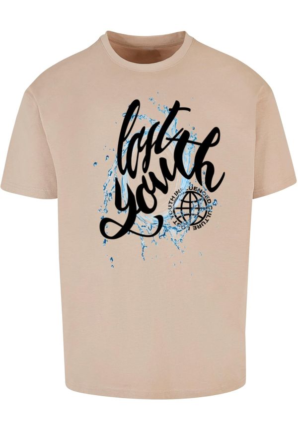 Lost Youth Lost Youth Тениска  цвят "пясък" / аквамарин / черно