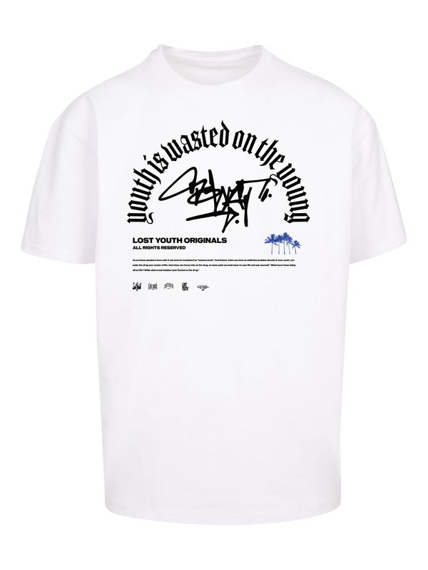 Lost Youth Lost Youth Тениска 'GRAFFITI'  кралско синьо / черно / бяло