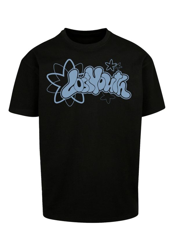 Lost Youth Lost Youth Тениска 'Starry Silhouette'  гълъбово синьо / черно