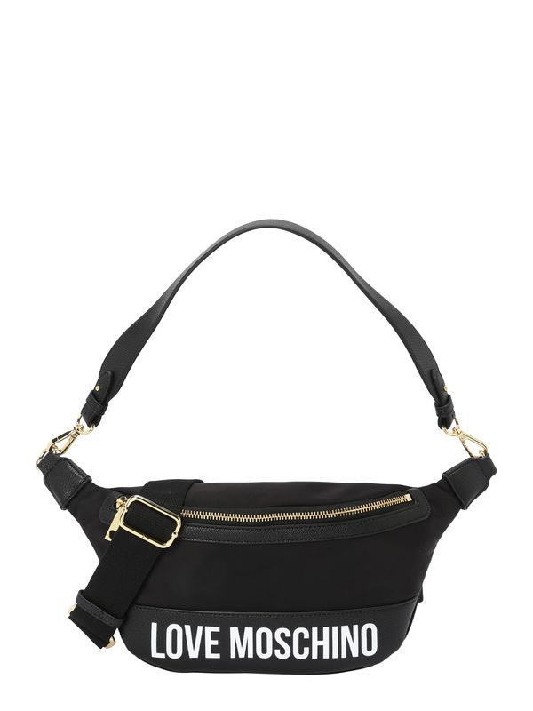 Love Moschino Love Moschino Чанта за кръста 'CITY LOVERS'  черно / бяло