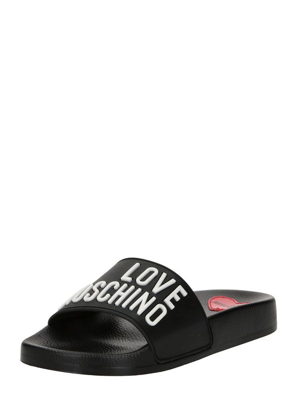 Love Moschino Love Moschino Чехли  черно / бяло