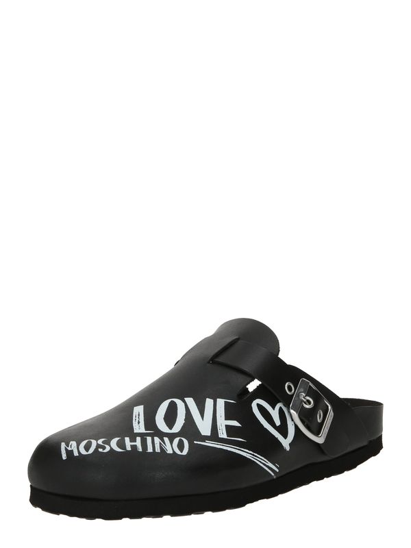 Love Moschino Love Moschino Чехли  черно / мръсно бяло