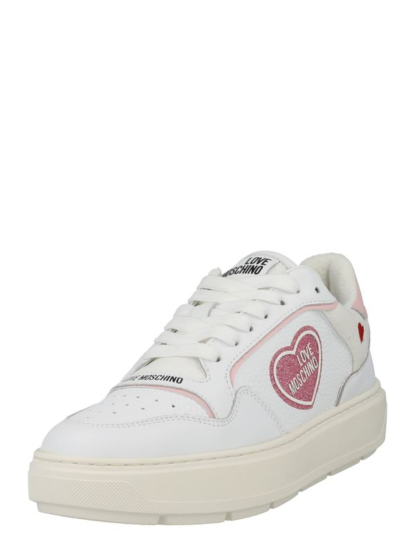 Love Moschino Love Moschino Ниски маратонки 'BOLD LOVE'  светлорозово / червено / бяло