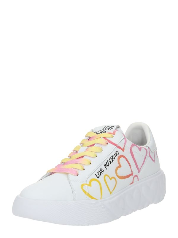 Love Moschino Love Moschino Ниски маратонки 'HEART LOVE'  оранжево / светлорозово / черно / бяло