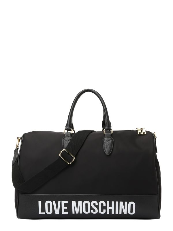 Love Moschino Love Moschino Пътна чанта 'City Lovers'  черно / бяло