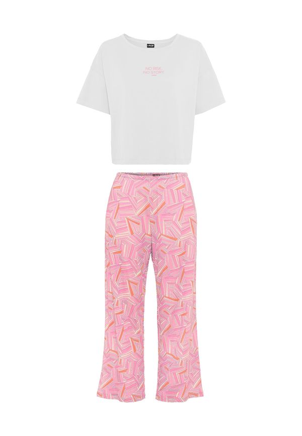 LSCN by LASCANA LSCN by LASCANA Пижама  корал / бледорозово / еосин / бяло