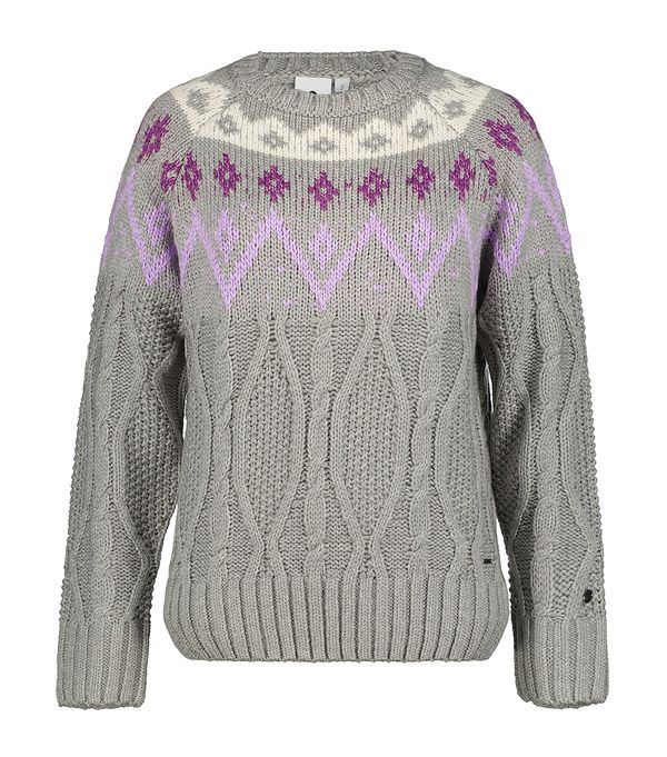 LUHTA LUHTA Пуловер 'Haviokoski'  светлосиво / пъстро