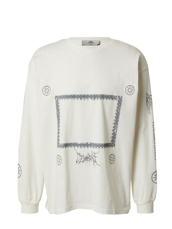 Luka Sabbat for ABOUT YOU Luka Sabbat for ABOUT YOU Тениска 'Mika'  сиво / бяло