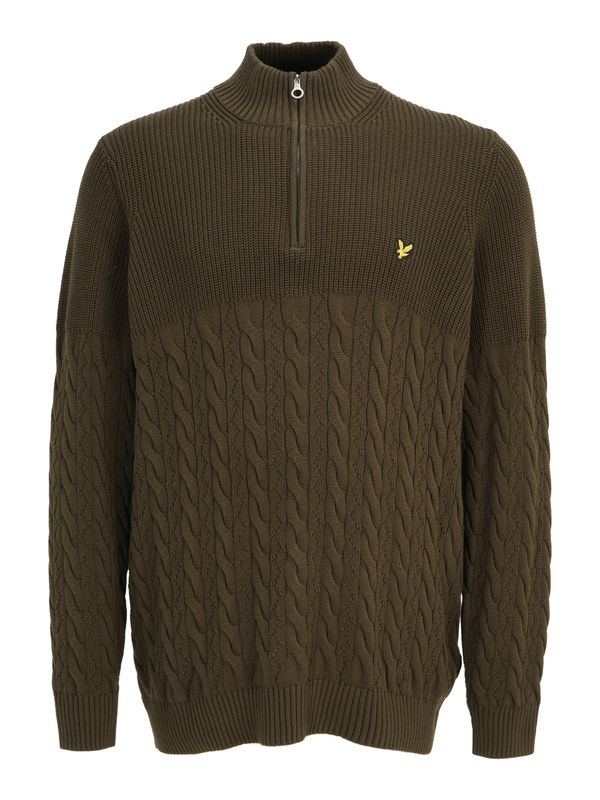 Lyle & Scott Big&Tall Lyle & Scott Big&Tall Пуловер  шоколад / жълто / маслина