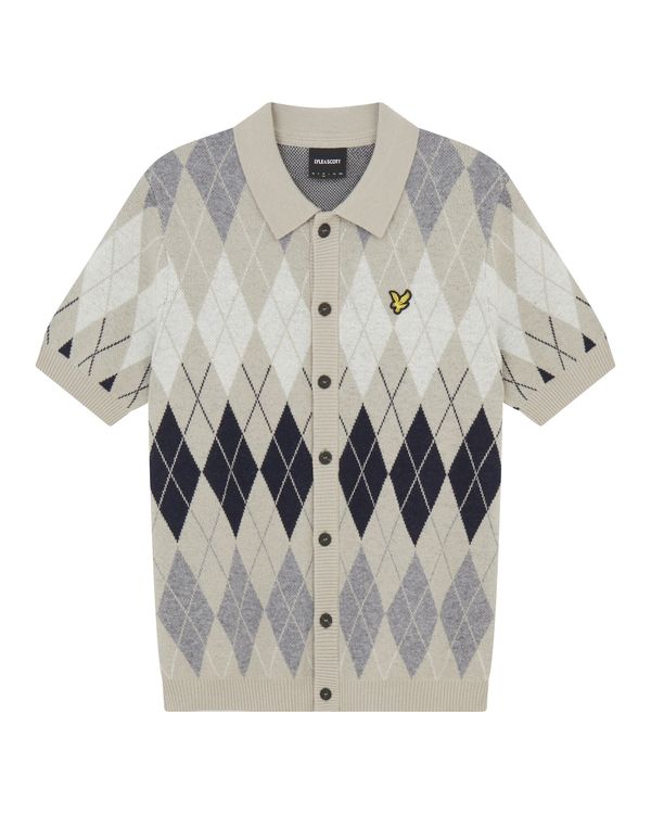 Lyle & Scott Lyle & Scott Плетена жилетка  екрю / нейви синьо / тъмносиво / мръсно бяло