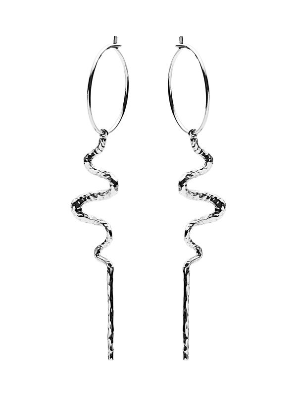 Maanesten Maanesten Обеца 'MIA'  сребърно сиво