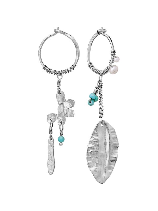 Maanesten Maanesten Обеца 'VICKY'  тюркоазен / сребърно