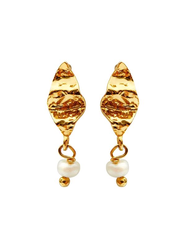 Maanesten Maanesten Обеци 'LUCCA'  кафяво / жълто