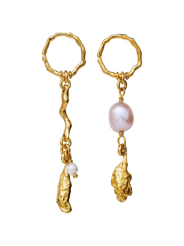 Maanesten Maanesten Обеци 'LYRIC'  злато / перлено бяло