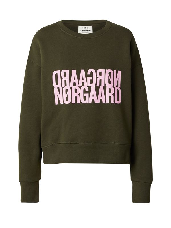 MADS NORGAARD COPENHAGEN MADS NORGAARD COPENHAGEN Суичър 'Tilvina'  тъмнозелено / бледорозово