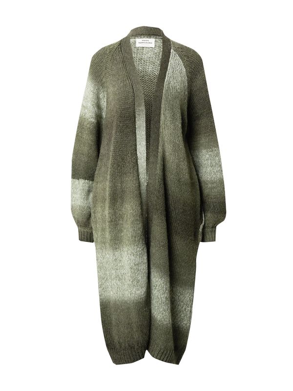 MADS NORGAARD COPENHAGEN MADS NORGAARD COPENHAGEN Свободна плетена жилетка  пастелно зелено / тъмнозелено