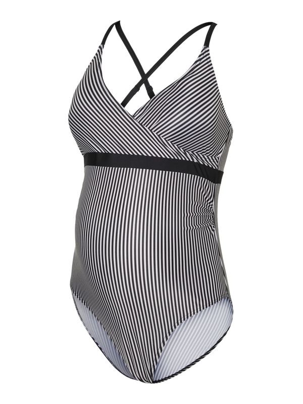 MAMALICIOUS MAMALICIOUS Бански костюм 'Serena'  черно / бяло