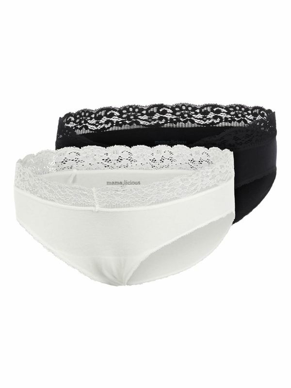 MAMALICIOUS MAMALICIOUS Дамски бикини 'Alisa'  черно / бяло