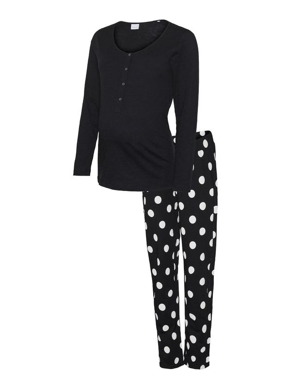MAMALICIOUS MAMALICIOUS Пижама 'Mira'  черно / бяло