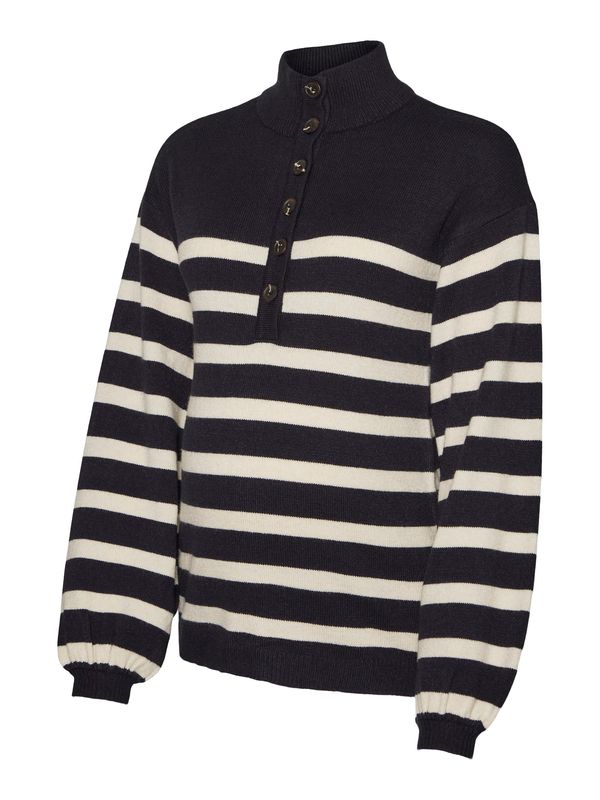 MAMALICIOUS MAMALICIOUS Пуловер 'Carla'  светлобежово / нощно синьо