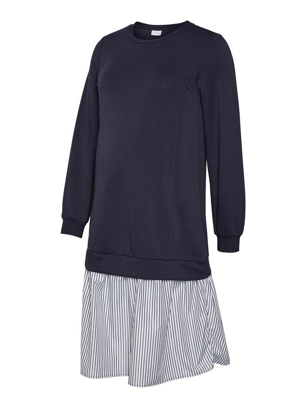 MAMALICIOUS MAMALICIOUS Рокля 'Jenni'  нейви синьо / бяло