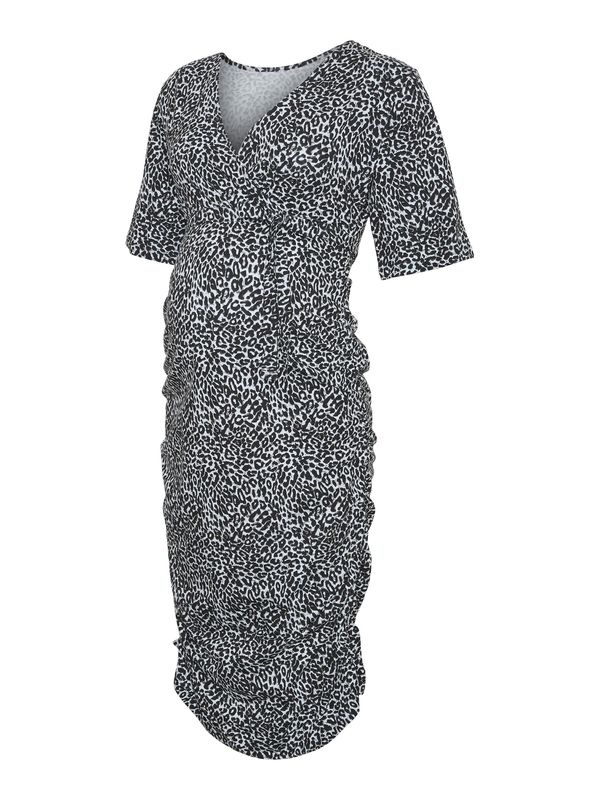 MAMALICIOUS MAMALICIOUS Рокля 'KAIJA'  графитено сиво / черно / бяло