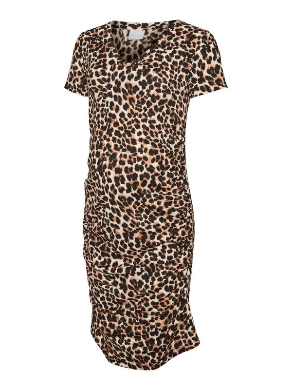 MAMALICIOUS MAMALICIOUS Рокля 'MEJU'  тъмнооранжево / черно / бяло