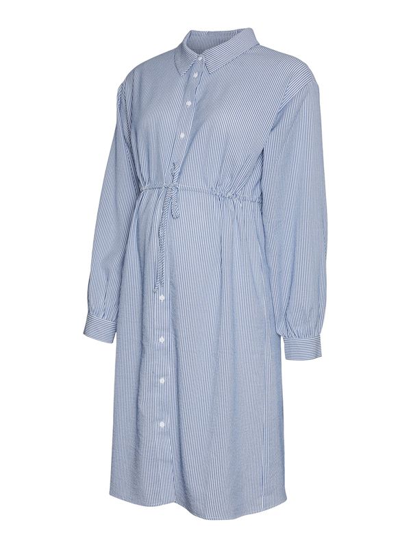 MAMALICIOUS MAMALICIOUS Рокля тип риза 'LOUIZA LIA'  синя тинтява / бяло