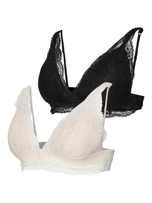 MAMALICIOUS MAMALICIOUS Сутиен 'Klara'  черно / бяло