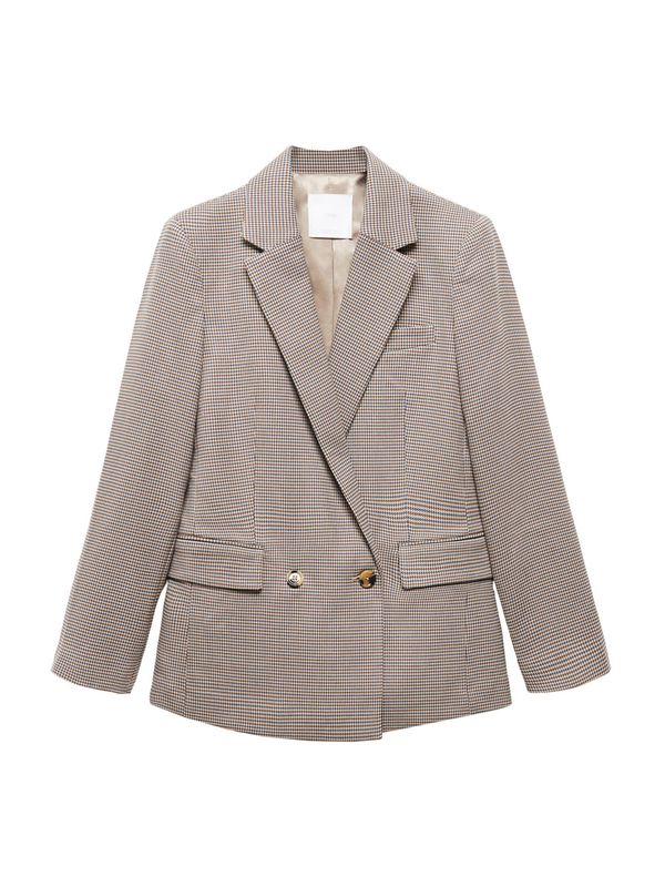 MANGO MANGO Блейзър 'Charlota'  бежово / морскосиньо / кафяво