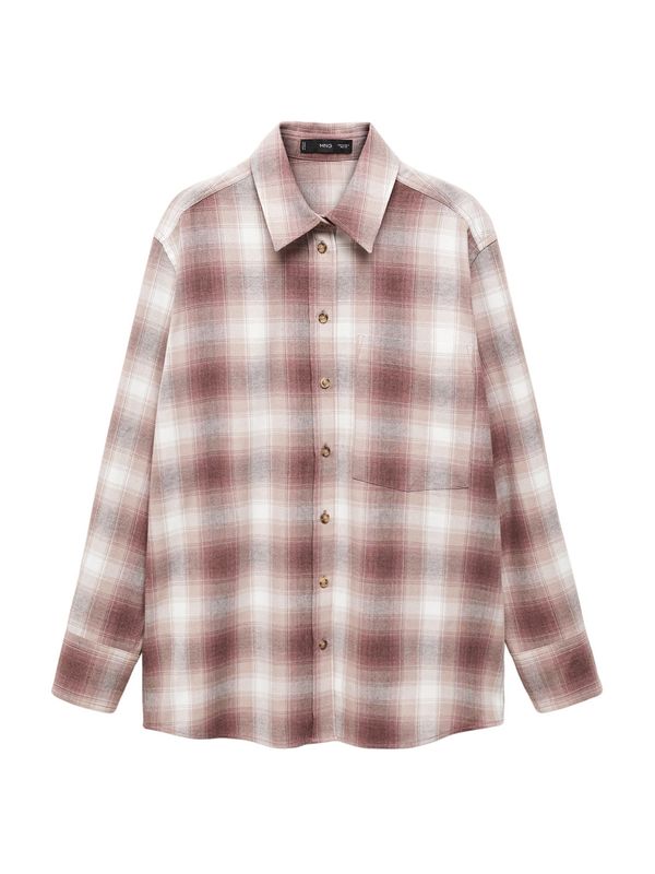 MANGO MANGO Блуза 'AURELIUS'  карминено червено / бяло