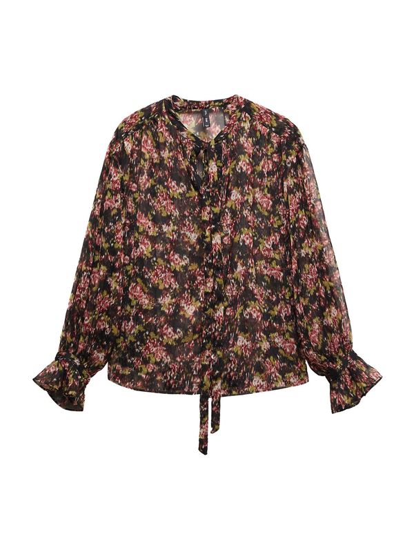 MANGO MANGO Блуза 'CAROL'  ябълка / светлочервено / черно / бяло