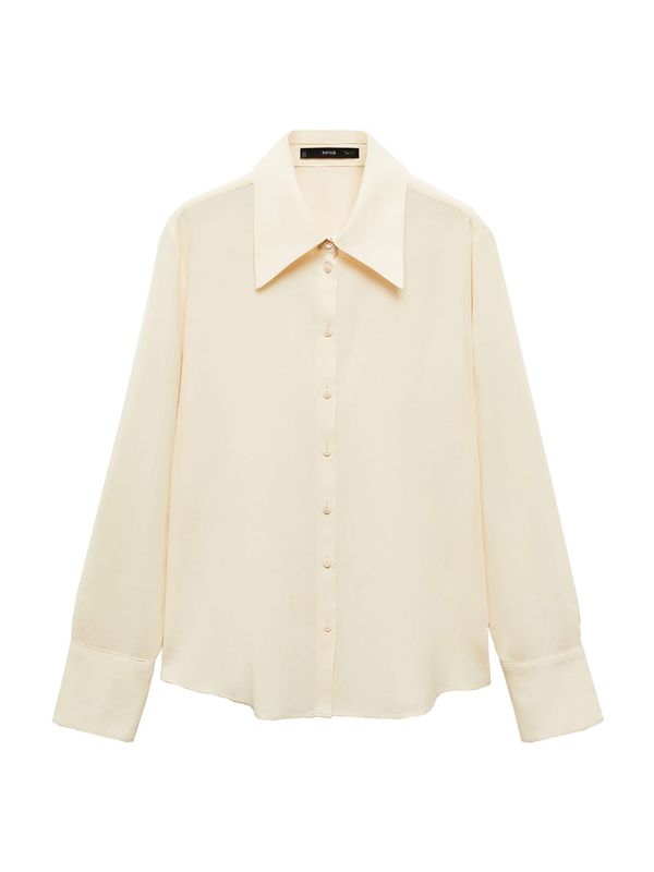 MANGO MANGO Блуза 'Corona'  пастелно жълто