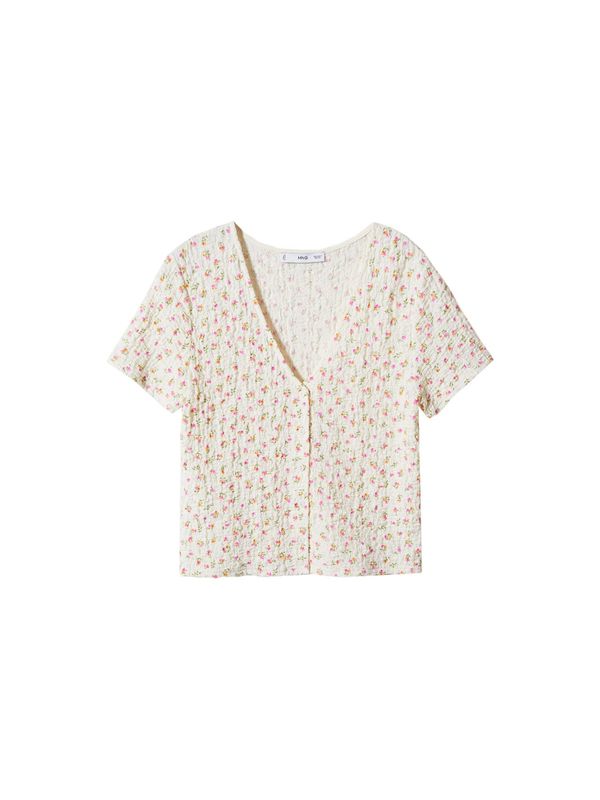 MANGO MANGO Блуза 'FIDELA'  яйчена черупка