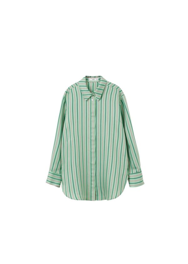 MANGO MANGO Блуза 'Fresia'  сиво / светлозелено / тъмнозелено / бяло