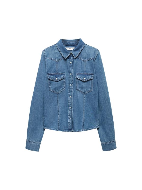 MANGO MANGO Блуза 'JORDAN'  син деним