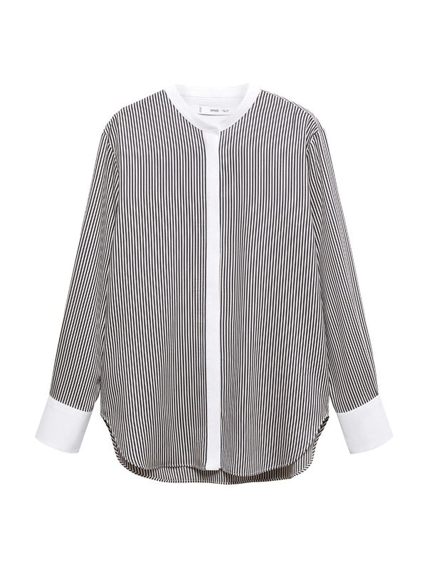 MANGO MANGO Блуза 'MARINE'  черно / бяло