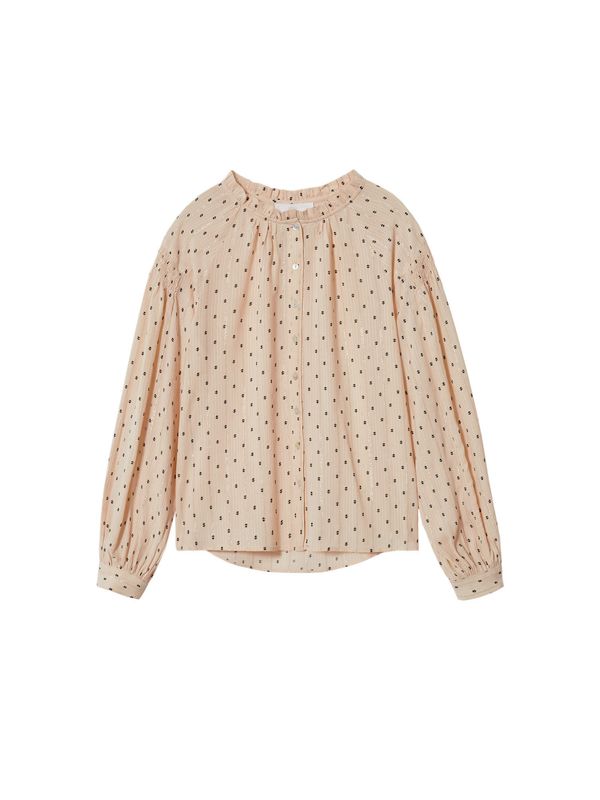 MANGO MANGO Блуза 'Molly'  светлобежово / черно