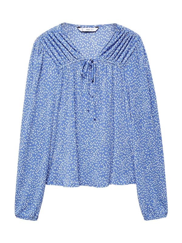 MANGO MANGO Блуза 'POMELO'  синьо / мръсно бяло