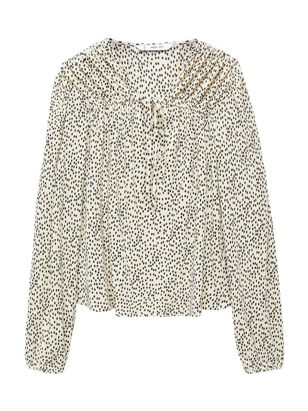 MANGO MANGO Блуза 'POMELO'  светлобежово / черно