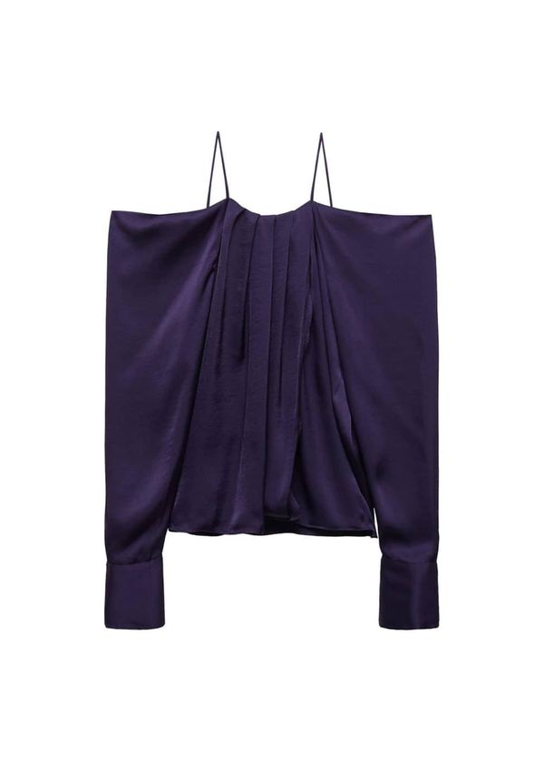 MANGO MANGO Блуза 'Shell'  нощно синьо