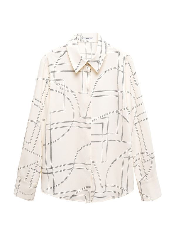 MANGO MANGO Блуза  светлобежово / черно