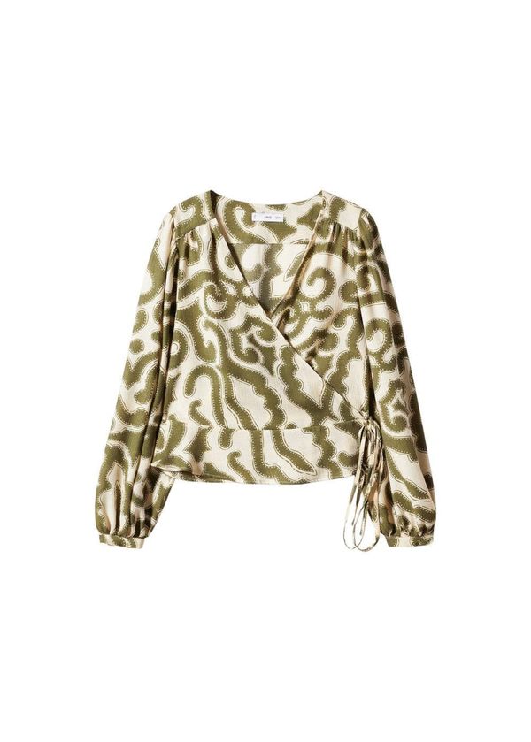 MANGO MANGO Блуза 'Tour'  бежово / маслина