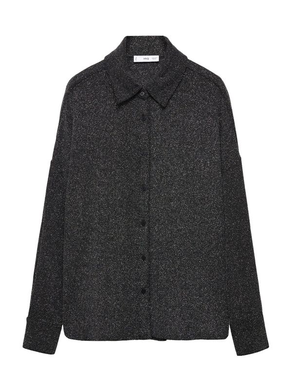 MANGO MANGO Блуза 'XBLUTI'  черно / сребърно