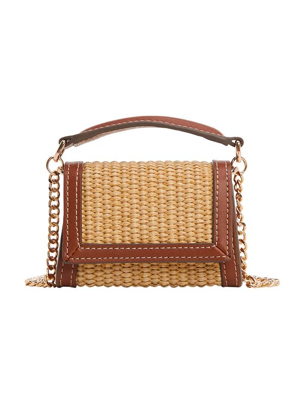 MANGO MANGO Дамска чанта 'DAURA'  цвят "пясък" / кафяво