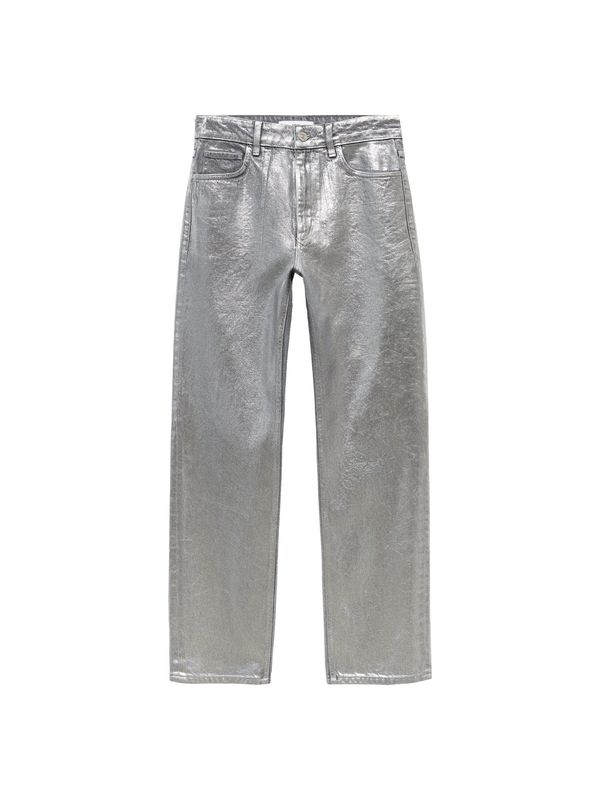 MANGO MANGO Дънки  сребърно