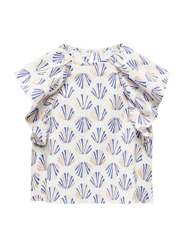 MANGO KIDS MANGO KIDS Блуза 'BEGUR'  камел / синьо / бяло