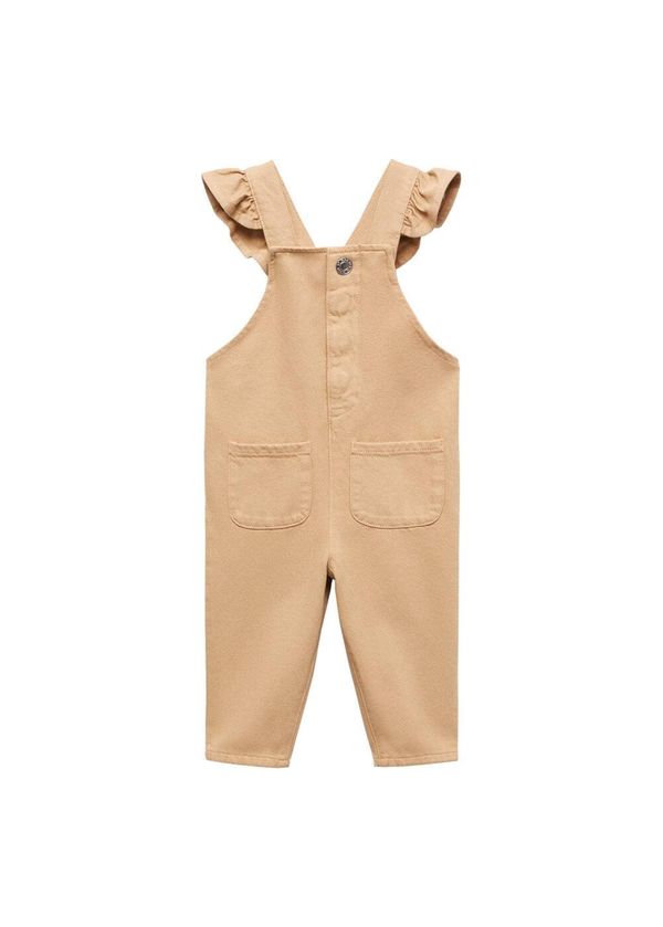 MANGO KIDS MANGO KIDS Панталон с презрамки 'Emille'  цвят "пясък"